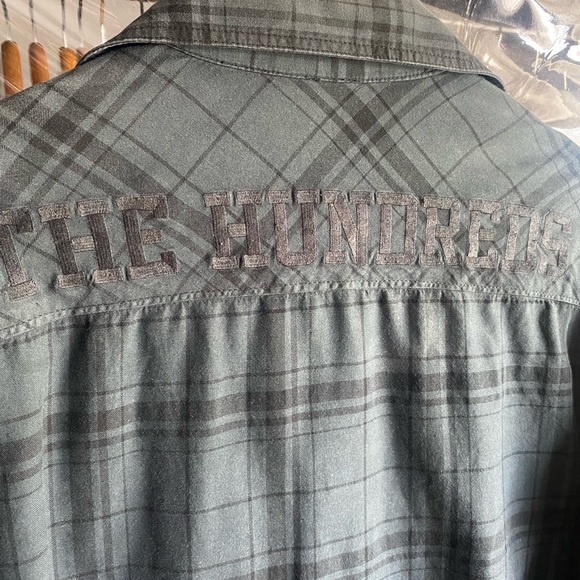 The Hundreds San Francisco Embroidered Flannel Button Up Shirt M - Picture 3 of 3
